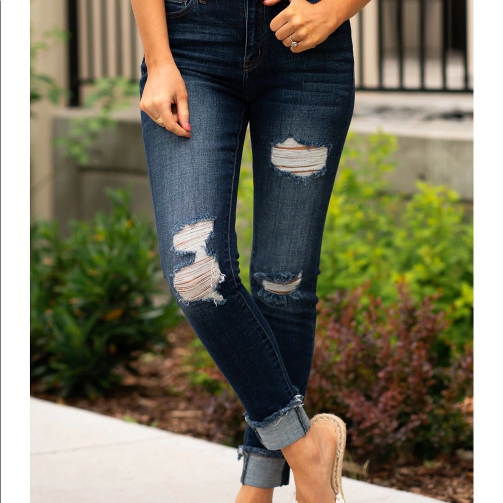 NWT KANCAN jeans size 7/27 high rise ankle skinny